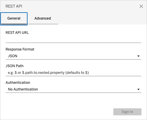 Tableau 2026.1 - 新增 REST API 连接器